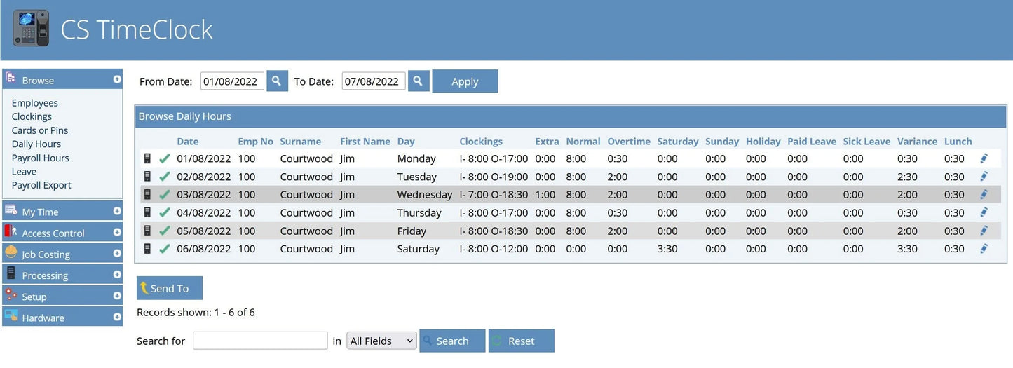 CS Time Clock - Fingerprint Model with WiFi