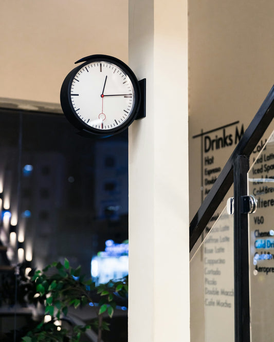 a clock on the side of a building