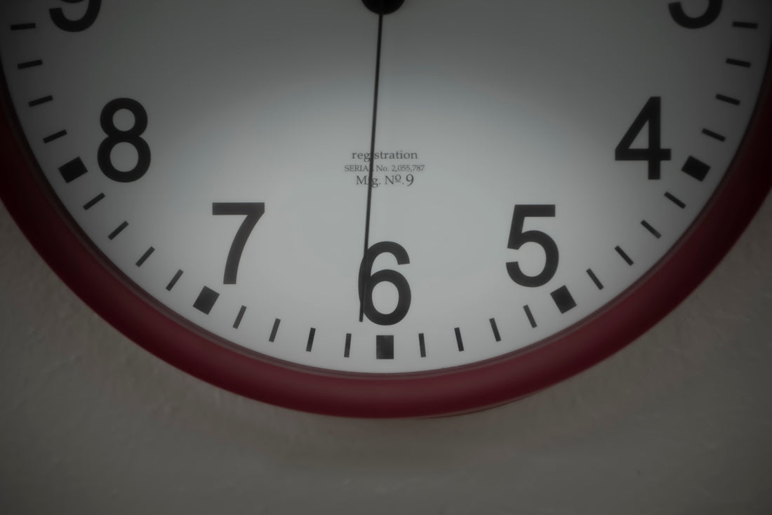 a close up of a clock face showing the time