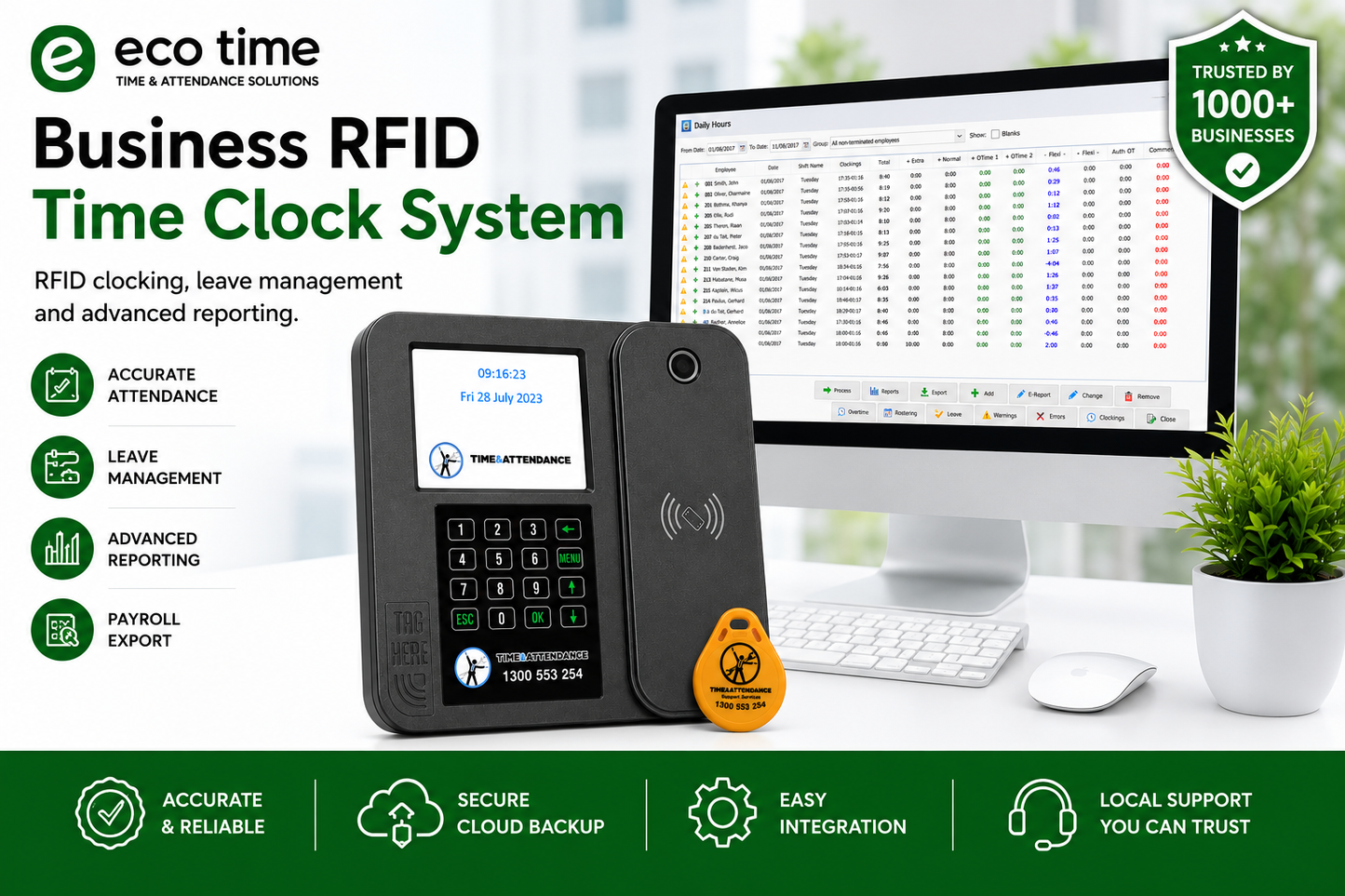 Business RFID Time Clock System