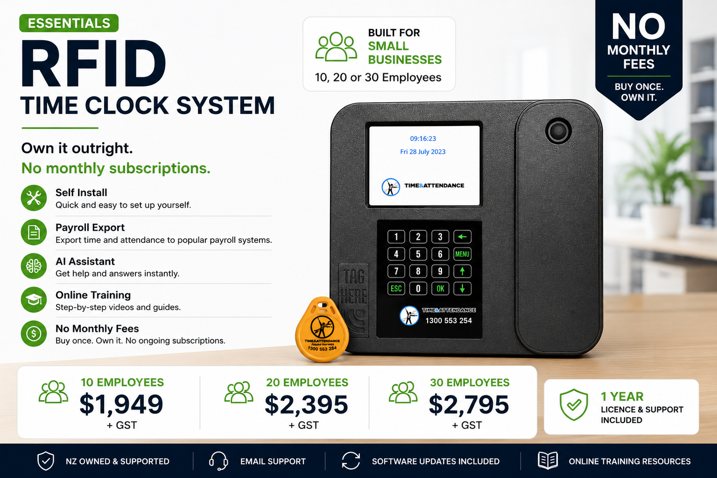 Essentials RFID Time Clock System