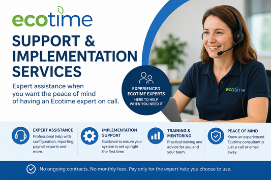 Ecotime Support and Configuration Services