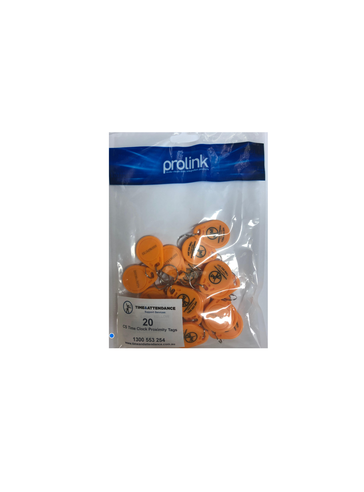 CS Time Clock Proximity(RFID) Keyring Tags